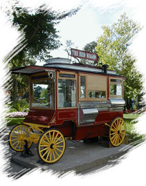 Sandusky's iconic red popcorn wagon in Washington Park downtown.